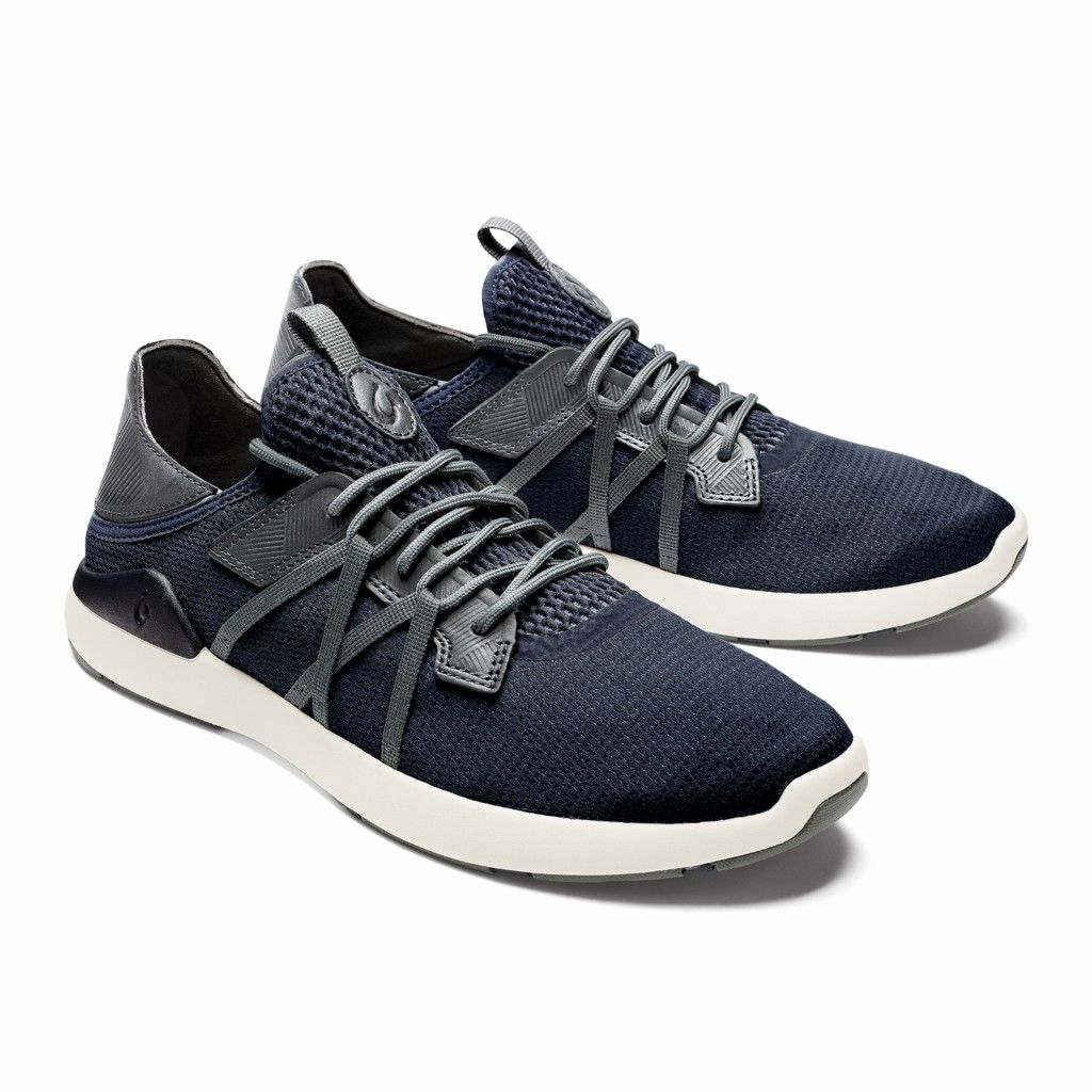 Olukai Men's Mio LI Sneaker - Trench Blue / Charcoal US751-036